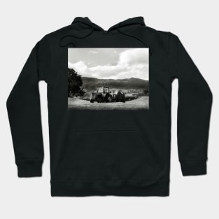 Taking away the bales - near Conwy, North Wales Hoodie